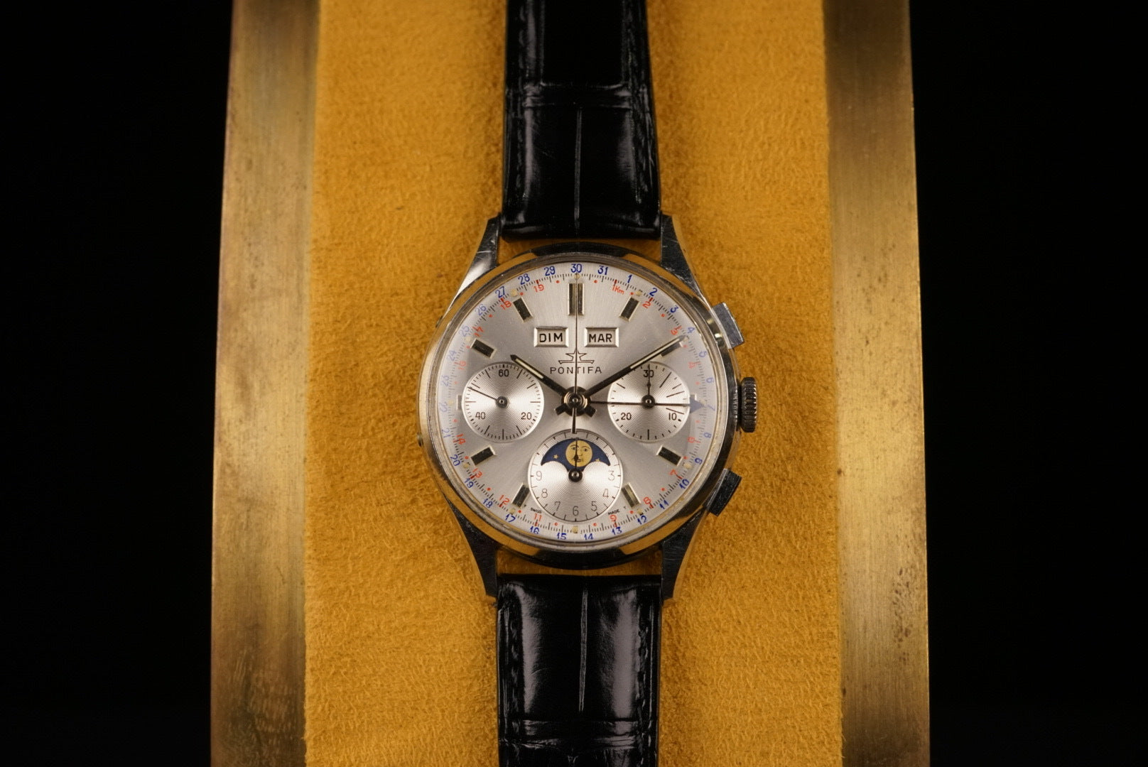 1960s, Pontifa Triple Calender Chronograph